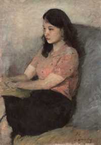 何多苓 1984年作 女青年肖像